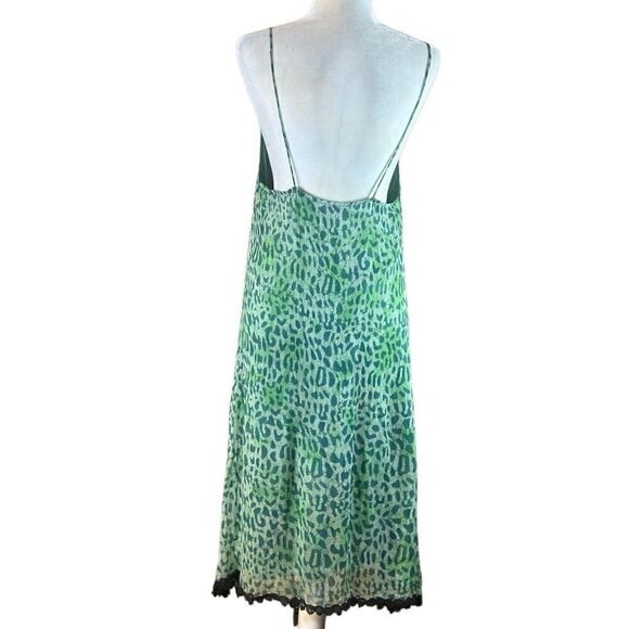 Marjan Pejoski Green Silk Slip Dress Size 12 📦 - Picture 6 of 13